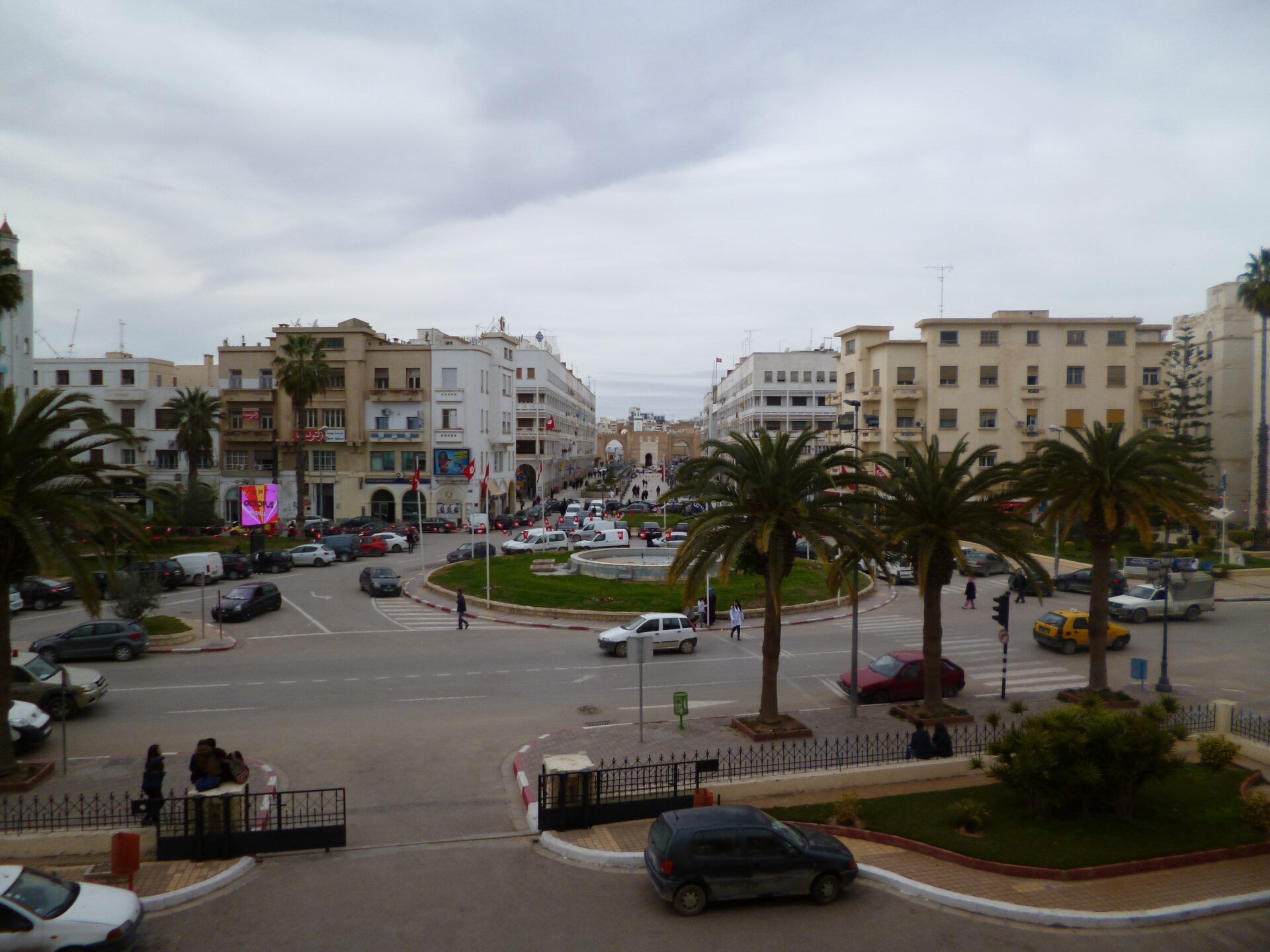 Sfax város központja Tunéziában.